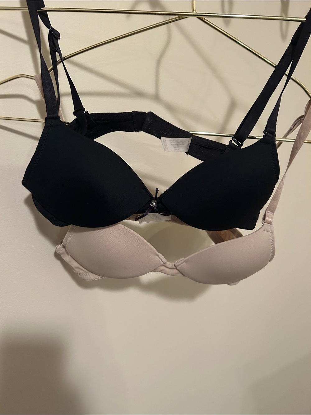 First bras 30A & 30AA - Everyday T-Shirt Bra Duo - Black & Nude